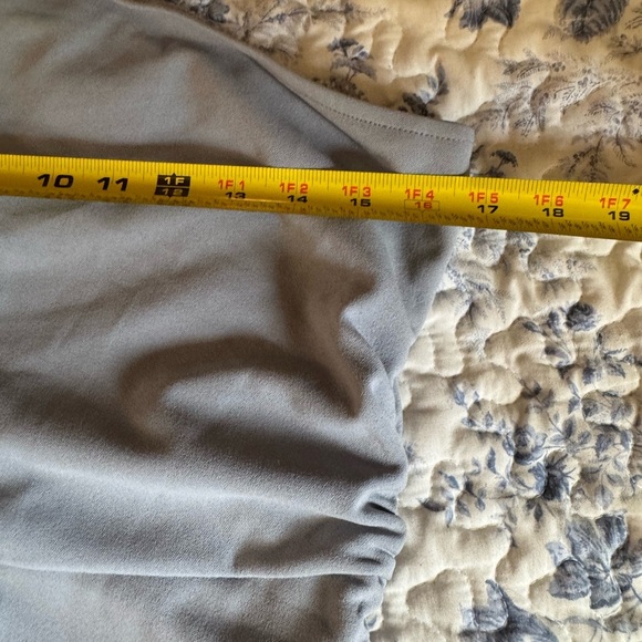 Elegant One-Shoulder light blue / grey Dress - Picture 7 of 9